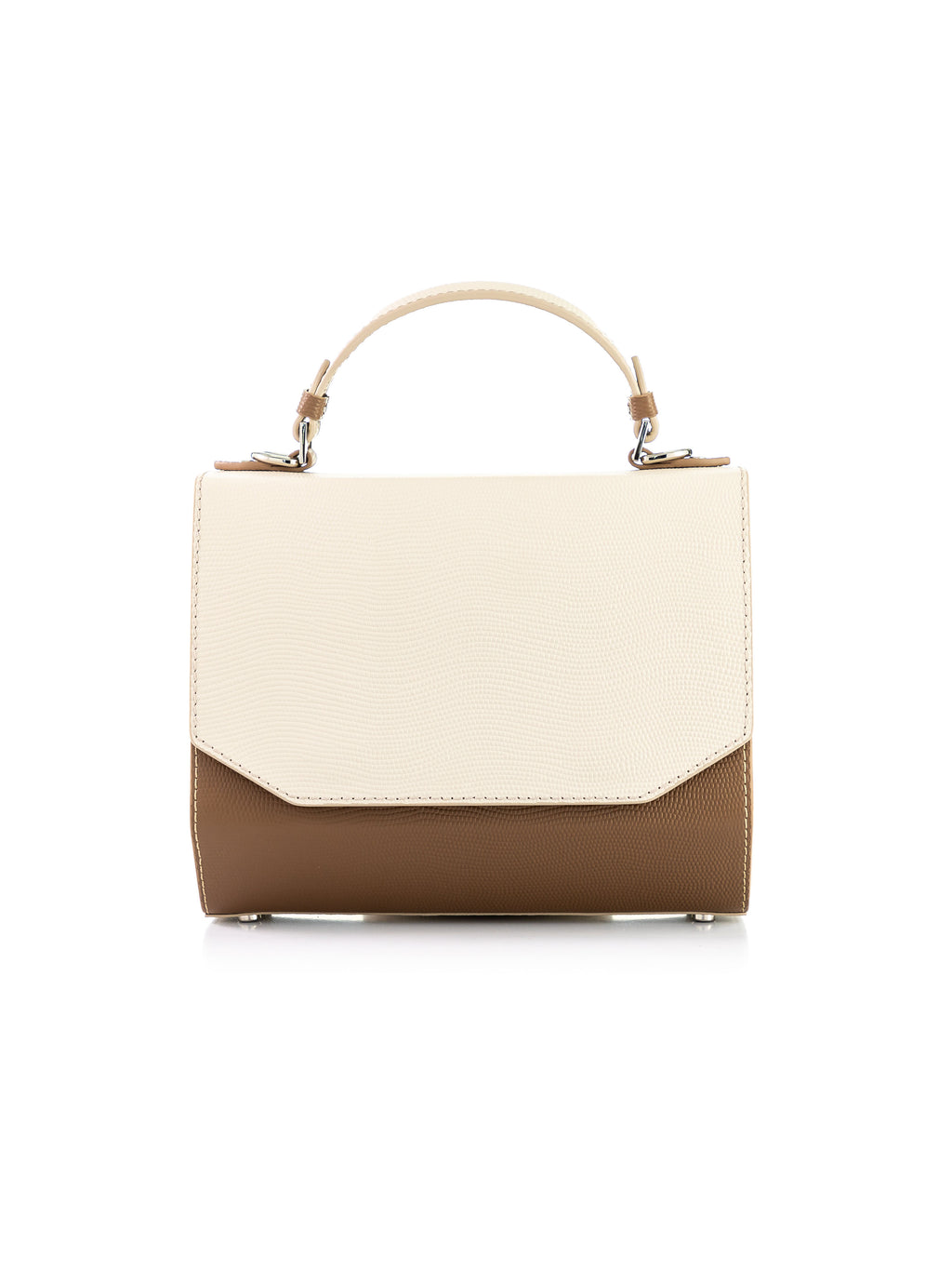 Fjord Beige/Cappuccino Saffiano - Blackwood Atelier - Wood and Leather Shoulder Bag for Women