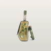 Side silhouette of handcrafted Fjord Mavka bag featuring geometric straw art by RUDA Studio
