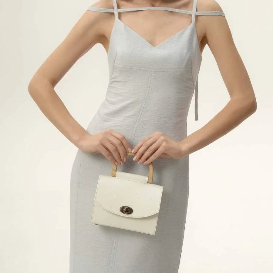 Aurora Mini White Saffiano