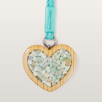 Bag Charm Heart Shiny Blue