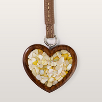 Bag Charm Heart Cappuccino