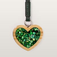 Bag Charm Heart Emerald