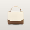 Fjord Beige/Cappuccino Saffiano - Blackwood Atelier - Wood and Leather Shoulder Bag for Women