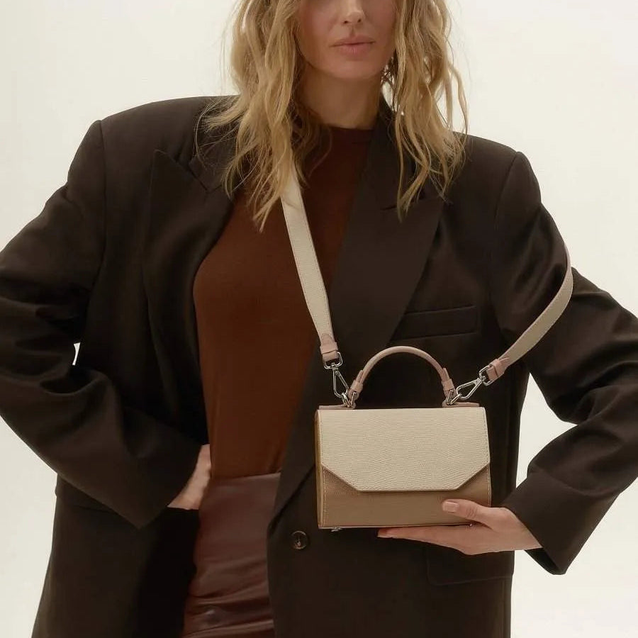 Fjord Mini Beige/Cappuccino Saffiano