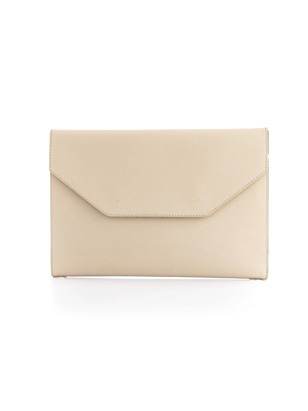 MacBook Case Beige Saffiano - Blackwoodbags