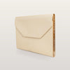 Beige Saffiano leather MacBook case by BLACKWOOD Atelier