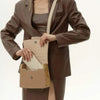 Sandy Beige/Cappuccino Saffiano